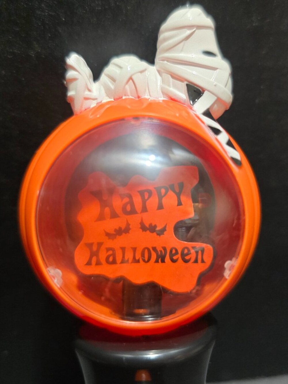 LED Light-Up Trick or Treat Mummy Snoopy Spinning Happy Halloween 2011 Wand
